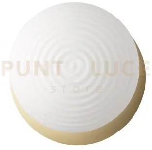 Plafoniera tondo base oro 1 vetro bianco opaco 2 luci attacco e27 d...