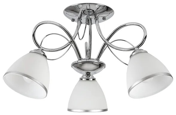 Brilagi - Plafoniera FRED 3xE27/60W/230V Ø 59 cm cromo lucido