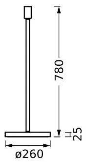 Ledvance - Piede lampada DECOR STICK 1xE27/40W/230V beige