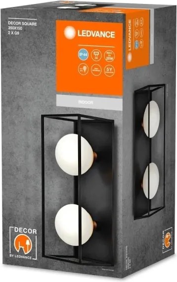 Ledvance - Applique da esterno DECOR SQUARE 2xG9/28W/230V IP44