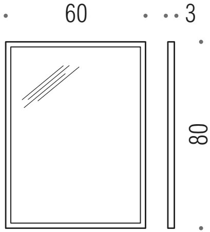 Colombo Gallery B2044 Specchio 60x80 spessore 6 mm con cornice cromo