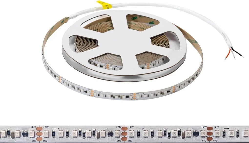 Striscia LED Digitale RGB 24V 22W/m RUNNING Professionale IP20 - 5 metri