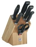 Set di Coltelli da Cucina con Supporto Zwilling 35068-002-0 Nero Acciaio Bambù Acciaio inossidabile Plastica 7 Pezzi