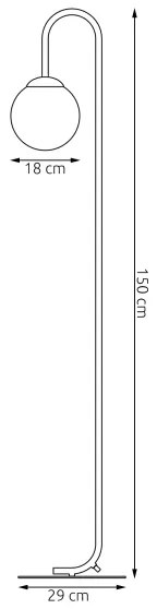 Lampada da terra FLOR 1xE14/10W/230V grigia