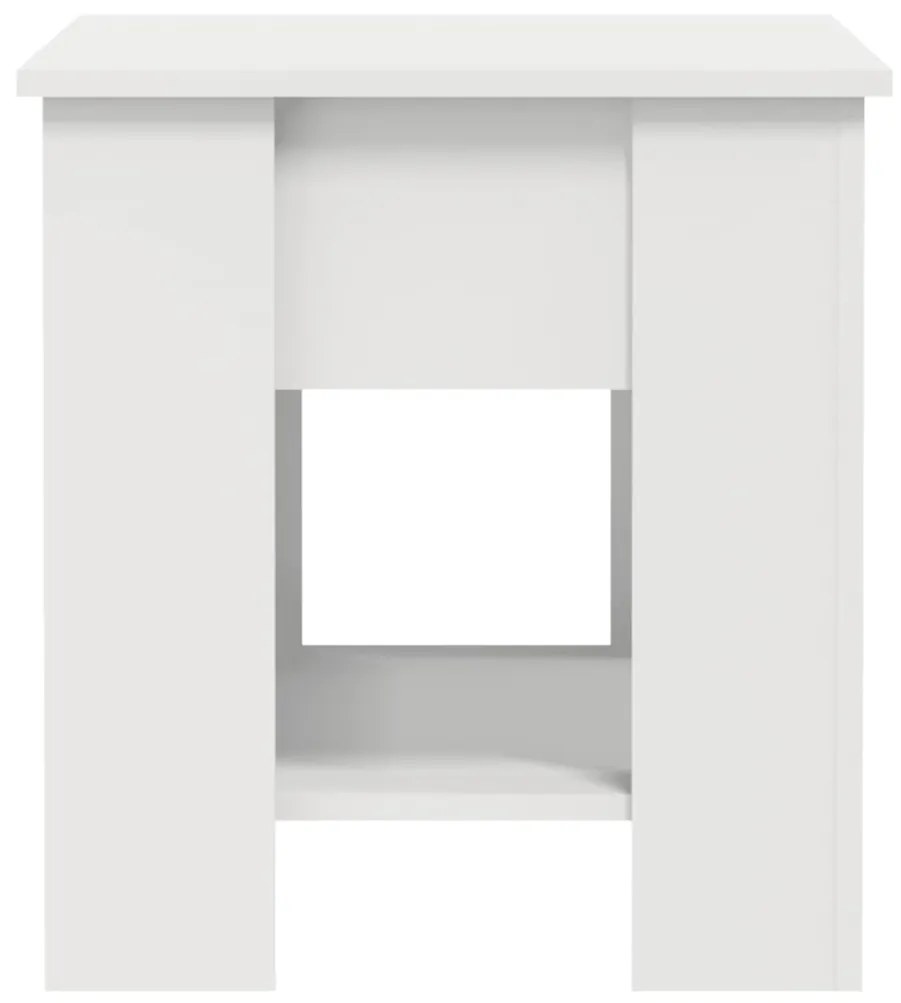 Tavolino da salotto bianco 101x49x52 cm in legno multistrato