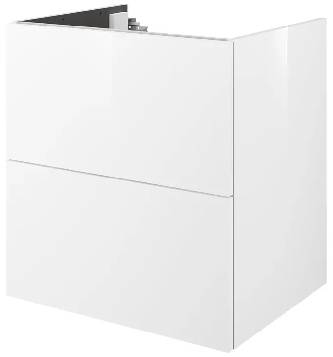 Mobile da bagno sotto lavabo Neo  laccato lucido L 60 x H 64 x P 48 cm 2 cassetti, lavabo non incluso