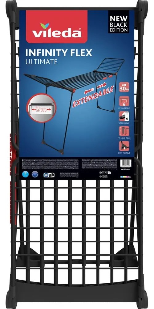Stendino nero Infinity Flex 30m - Vileda