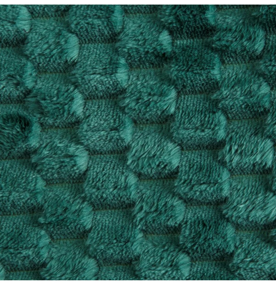 Coperta Cindy6 con effetto 3D verde bottiglia