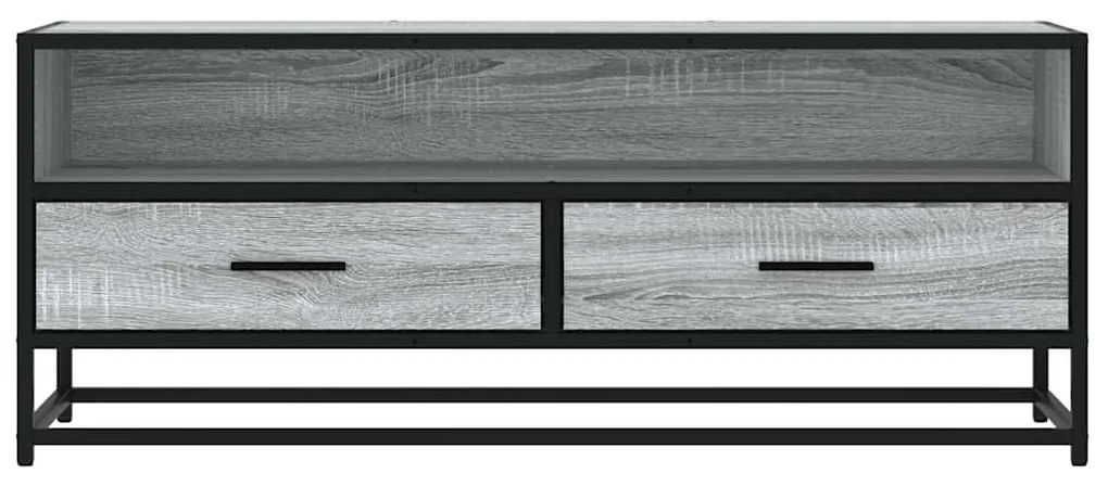 Mobile tv grigio sonoma 100x34,5x40cm legno multistrato metallo