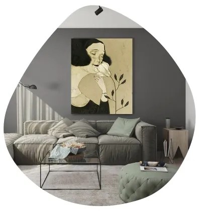 Specchio da parete BESSO 60x60 cm nero