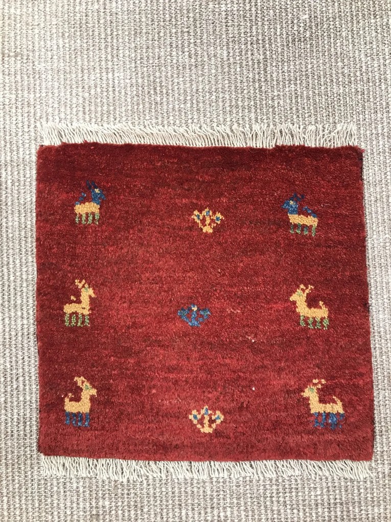 Gabbeh Tappeto persiano 40x40 Rosso (Iran) Annodato A Mano