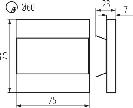Kanlux 26848 - Lampada per scale TERRA LED/0,8W/12V 4000K