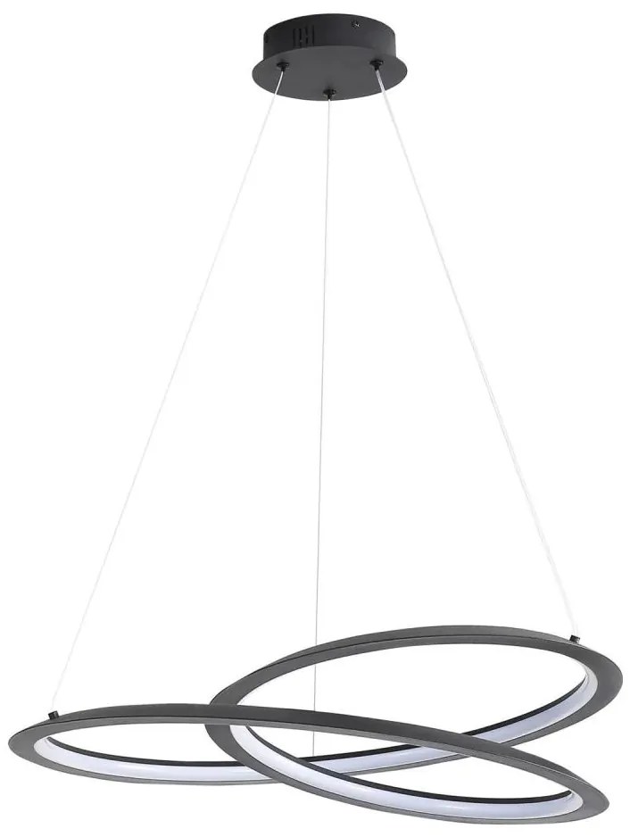 Lampadario LED a sospensione con filo TANGO LED/44W/230V 4000K diametro 60 cm nero