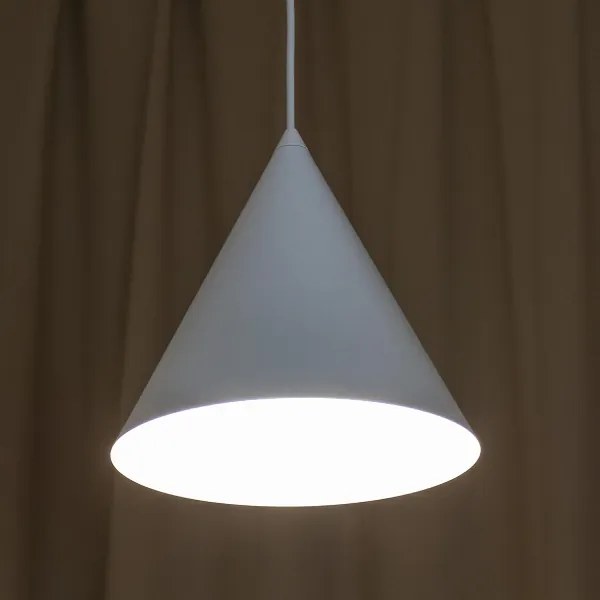 Lampadario su cavo ETNA II 1xE27/15W/230V pr. 25 cm bianco