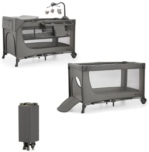 KINDERKRAFT - Culla da viaggio JOY 2 con accessori grigio