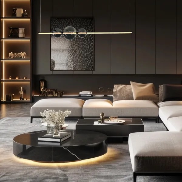 Lampadario LED a sospensione con filo KUGEL LED/30W/230V nero