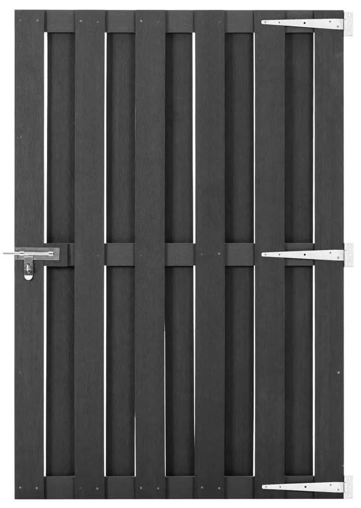 Cancello Da Giardino İn Wpc 100x150 Cm Grigio /