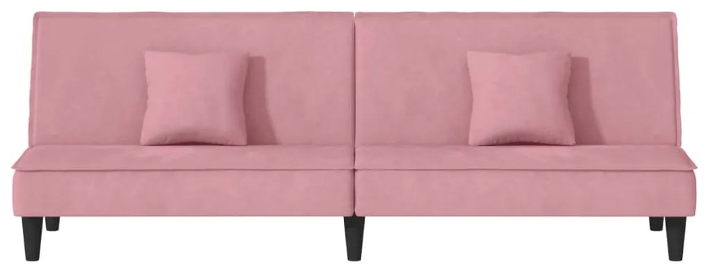 Divano letto rosa in velluto