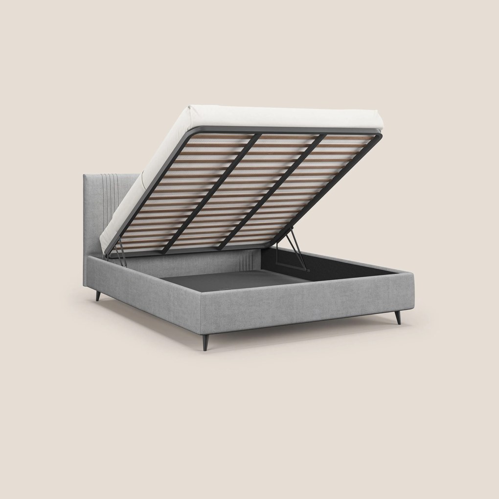 Yvonne letto contenitore in morbido tessuto impermeabile T02 grigio chiaro