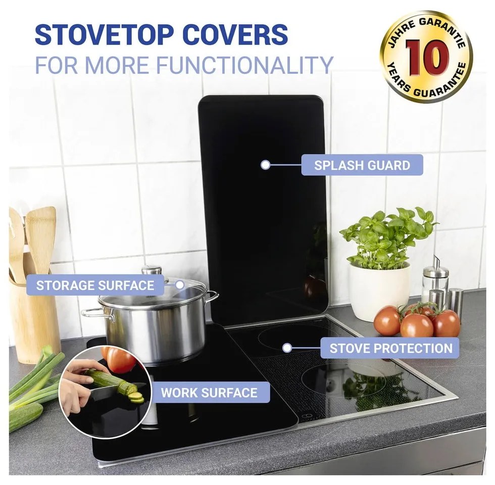 Set di 2 coperchi per fornelli in vetro temperato 30x52 cm Universal - Wenko