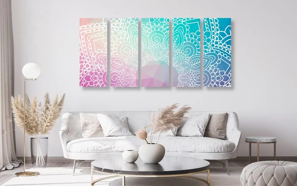 Quadri 5 pezzi – Elementi di Mandala