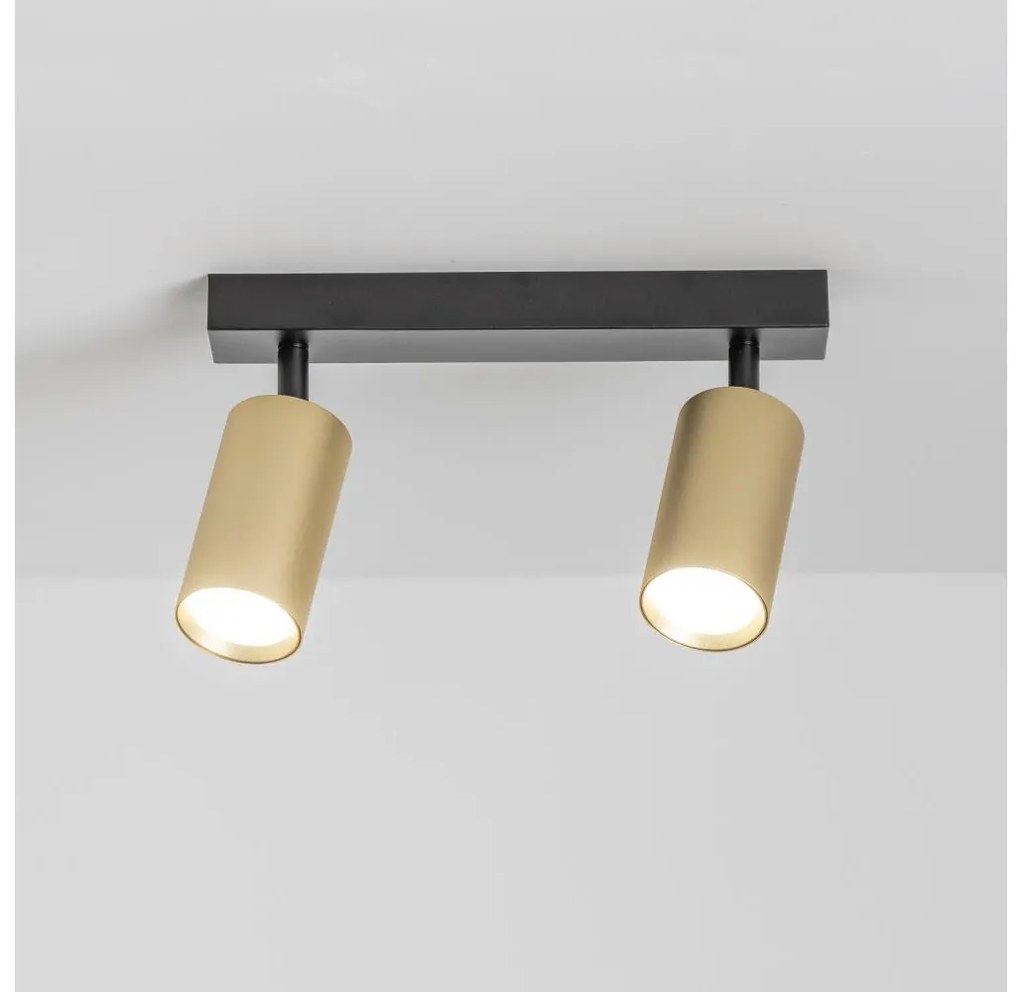 Brilagi - Faretto SELE GOLDEN 2xGU10/30W/230V nero/oro