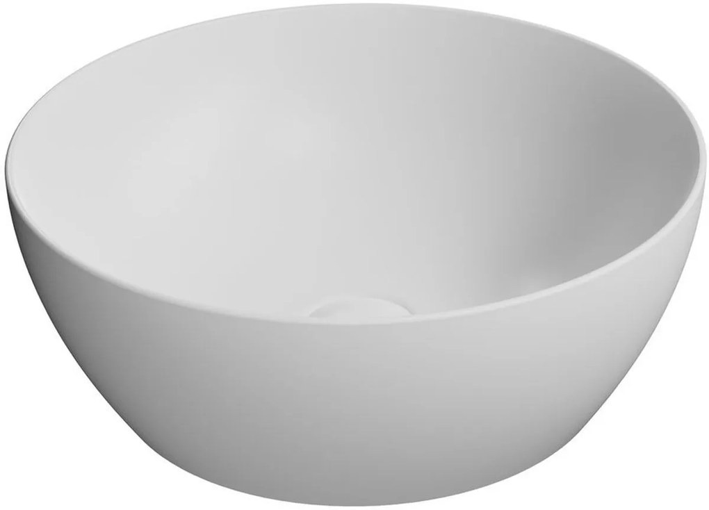 GSI Pura lavabo 42x42 cm rotonda da appoggio bianco 885109