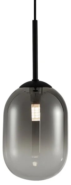 Lampadario a sospensione con filo ALIAS 1xG9/8W/230V diametro 12 cm nero/grigio