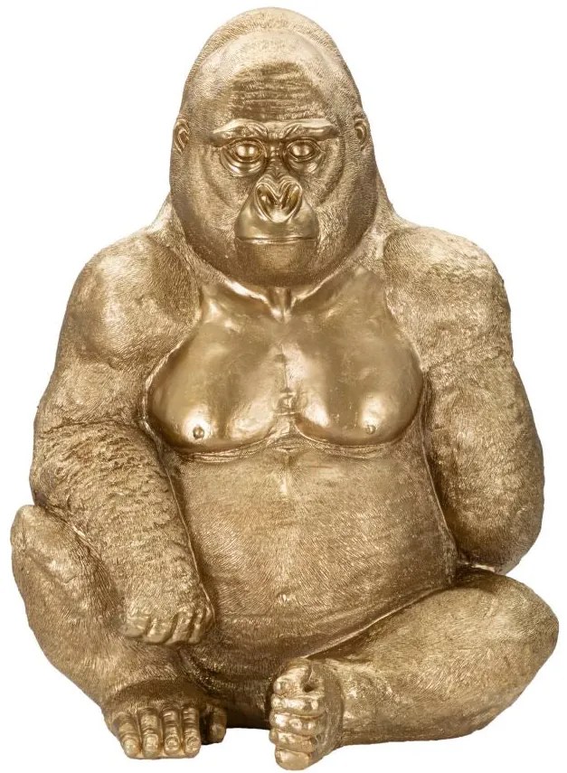 Statua Gorilla Dorato 64x53x82 cm