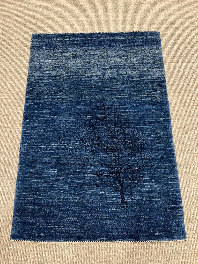 Loribaft Tappeto 80 x 120 Blu (Iran) Annodato A Mano