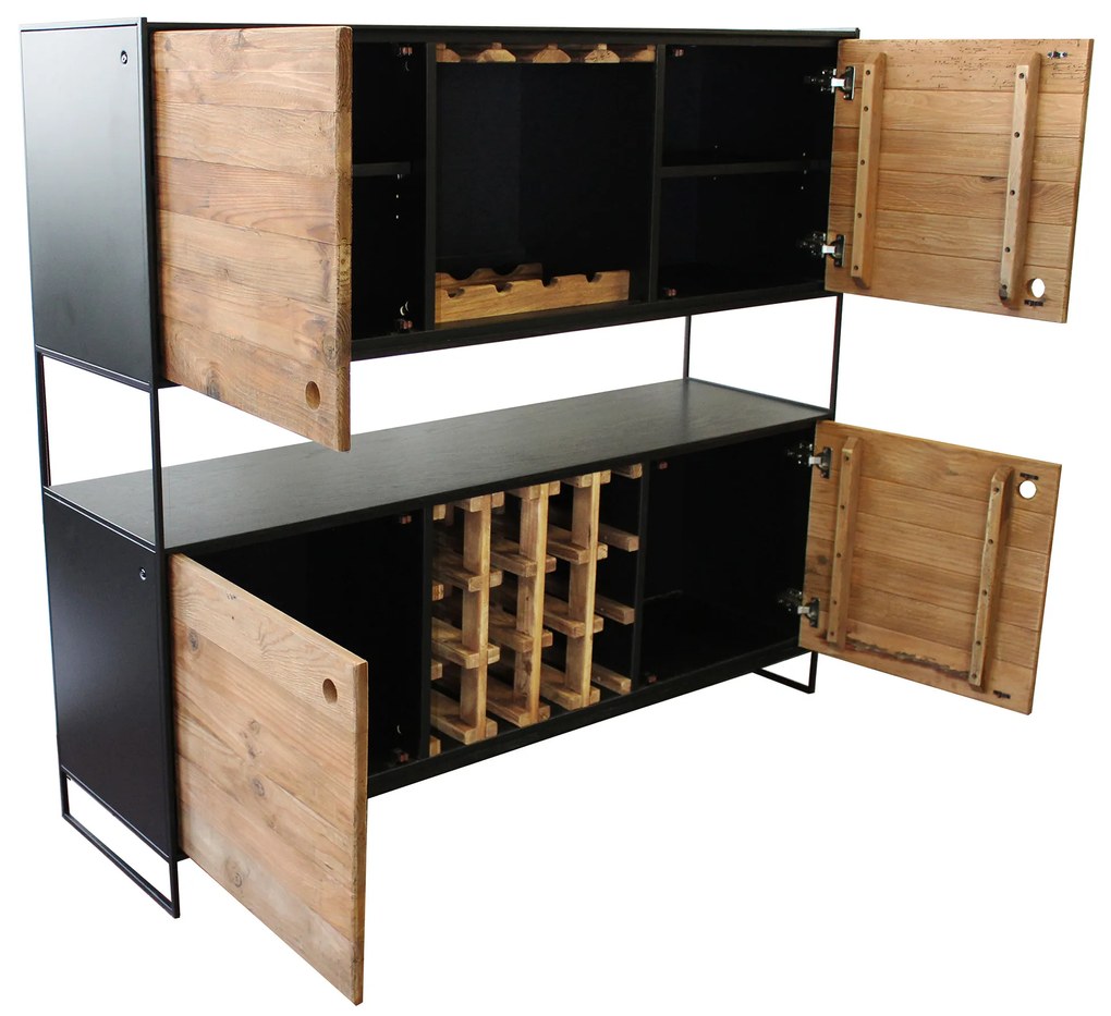 PINUS BLACK - credenza in legno massiccio