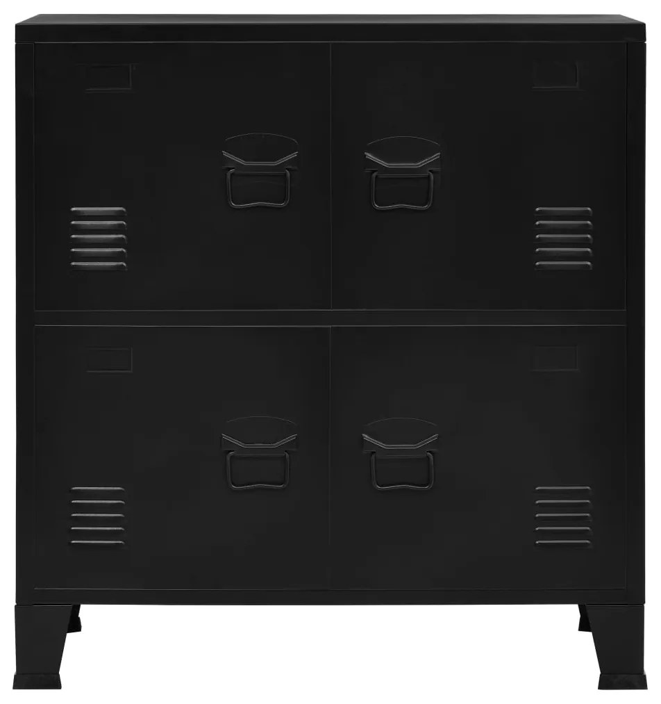 Armadio classificatore industriale nero 75x40x80 cm in acciaio