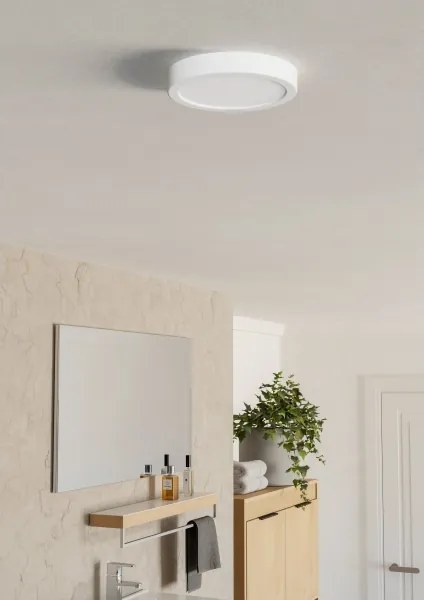 Eglo 901332 - Plafoniera LED da soffitto per il bagno FUEVA LED/7,5W/230V Ø16,6 cm IP44 bianca