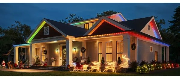 Govee - Catena natalizia a LED RGBICW per esterni 2700-6500K 20m Wi-Fi Matter IP66