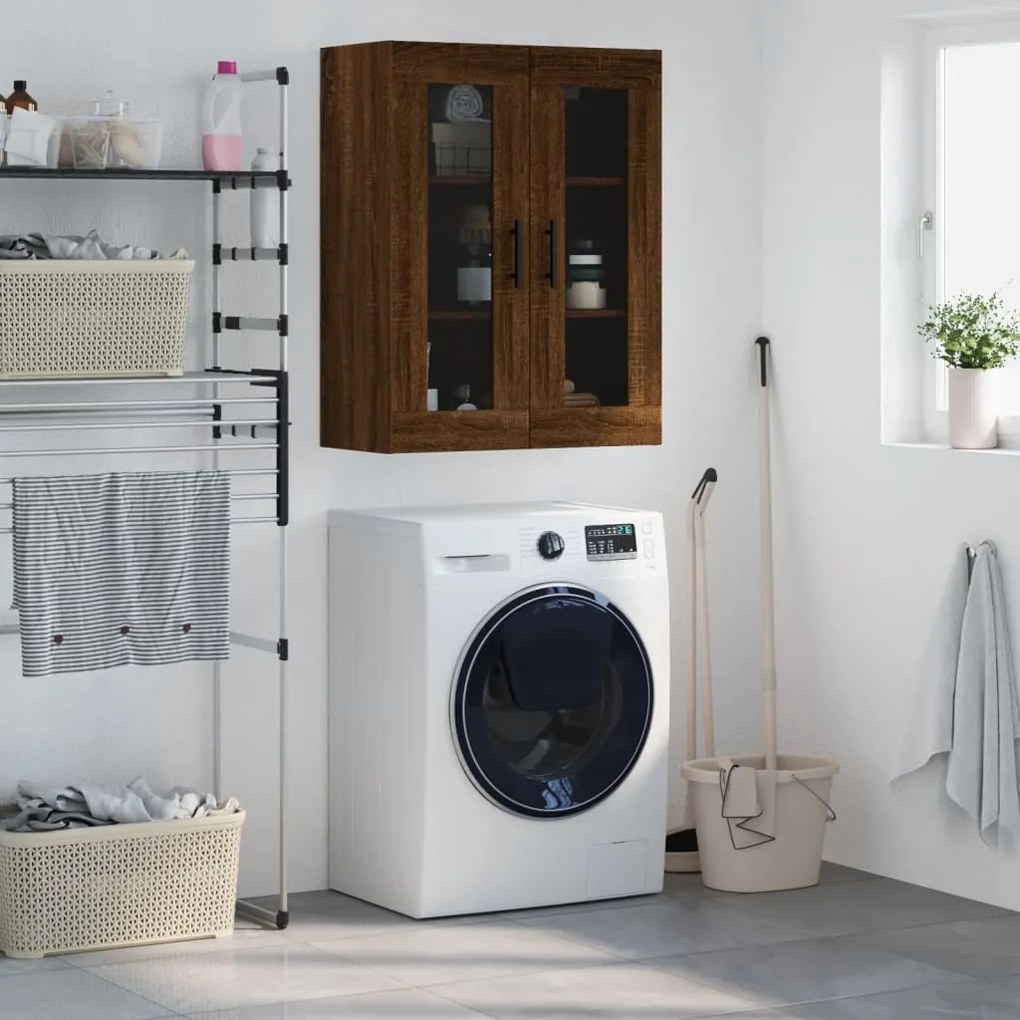 Mobile A Parete Rovere Marrone 69,5x34x90 Cm /