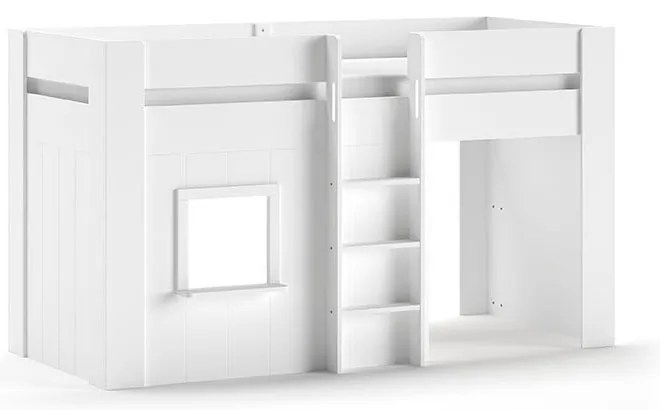 Letto rialzato in pino bianco 90x200 cm RENO - Vipack