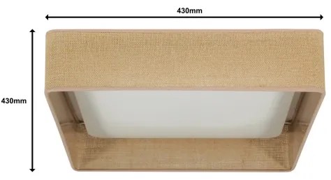 Brilagi - Lampada LED dimmerabile VELVET SQUARE LED/24W/230V + telecomando marrone