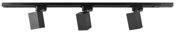 Faretto per sistema a binario SQUARE 3xGU10/10W/230V + 1 m rotaia sistema
