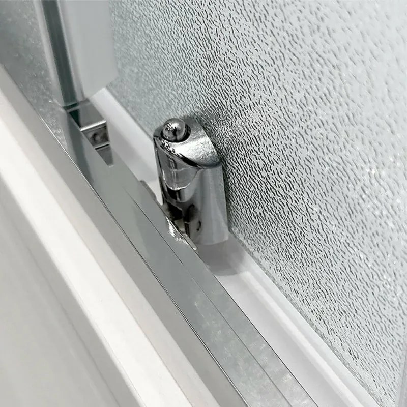 Porta doccia nicchia 100 cm cromato scorrevole con vetro stampato Tay