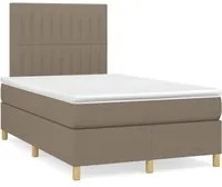 Letto a Molle con Materasso e LED Tortora 120x190 cm in Tessutocod mxl 115360