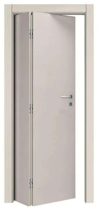Porta interna pieghevole a libro asimmetrica Leda in legno colore beige, L 70 x H 210 cm, apertura a sinistra