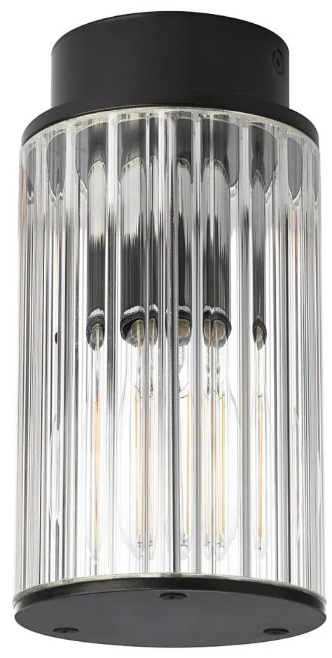 Argon 8773 - Plafoniera da esterno NORFOLK 1xE27/15W/230V IP44 nero