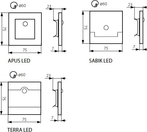 Kanlux 27370 - Lampada LED per scale APUS con sensore LED/0,8W/12V 3000K