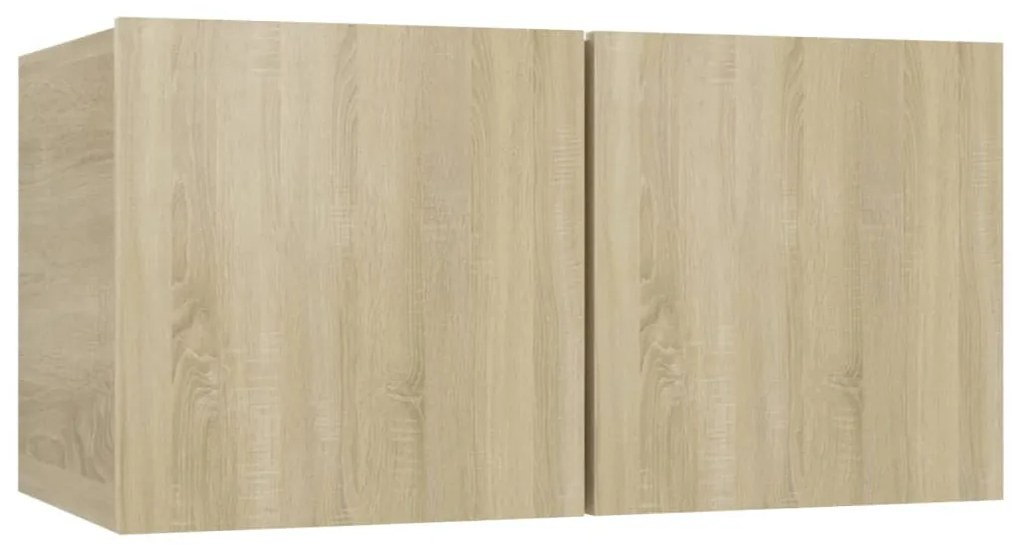 Set di mobili porta tv 6 pz rovere sonoma in legno multistrato