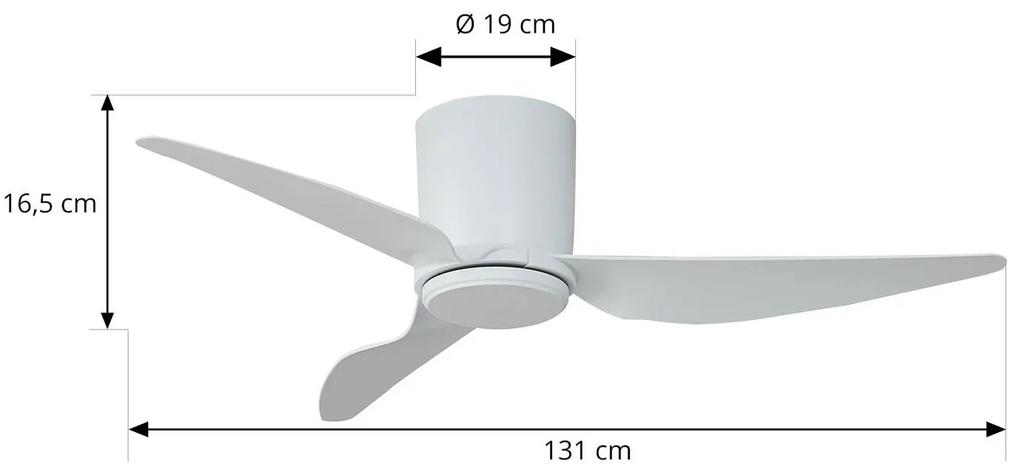 Ventilatore da soffitto Lindby Aulo, bianco, DC, silenzioso, Ø 123 cm
