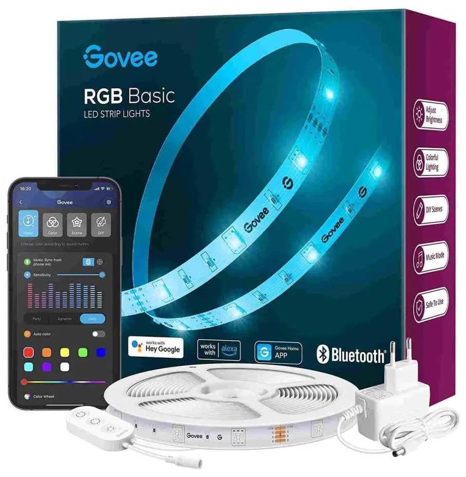 Govee - Wi-Fi RGB Smart Striscia LED 5m