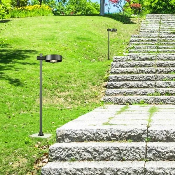 Lampada da esterno LED 7W/230V 3000K IP65 nera 102 cm