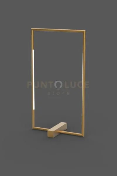 Tubular lampada da tavolo rettangolare tubolare oro, led 8w, 960lm...