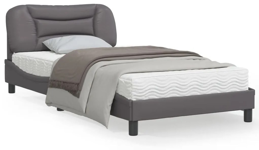 Giroletto con luci led grigio 100x200 cm in similpelle