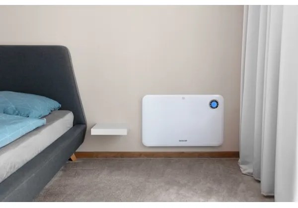 Sencor - Termoconvettore con display LCD e termostato 750W/1500W/230V IP24